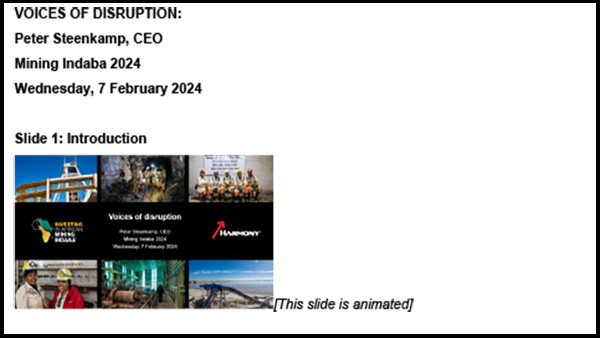 Transcript: African Mining Indaba 2023, Voices of Disruption [thumbnail]