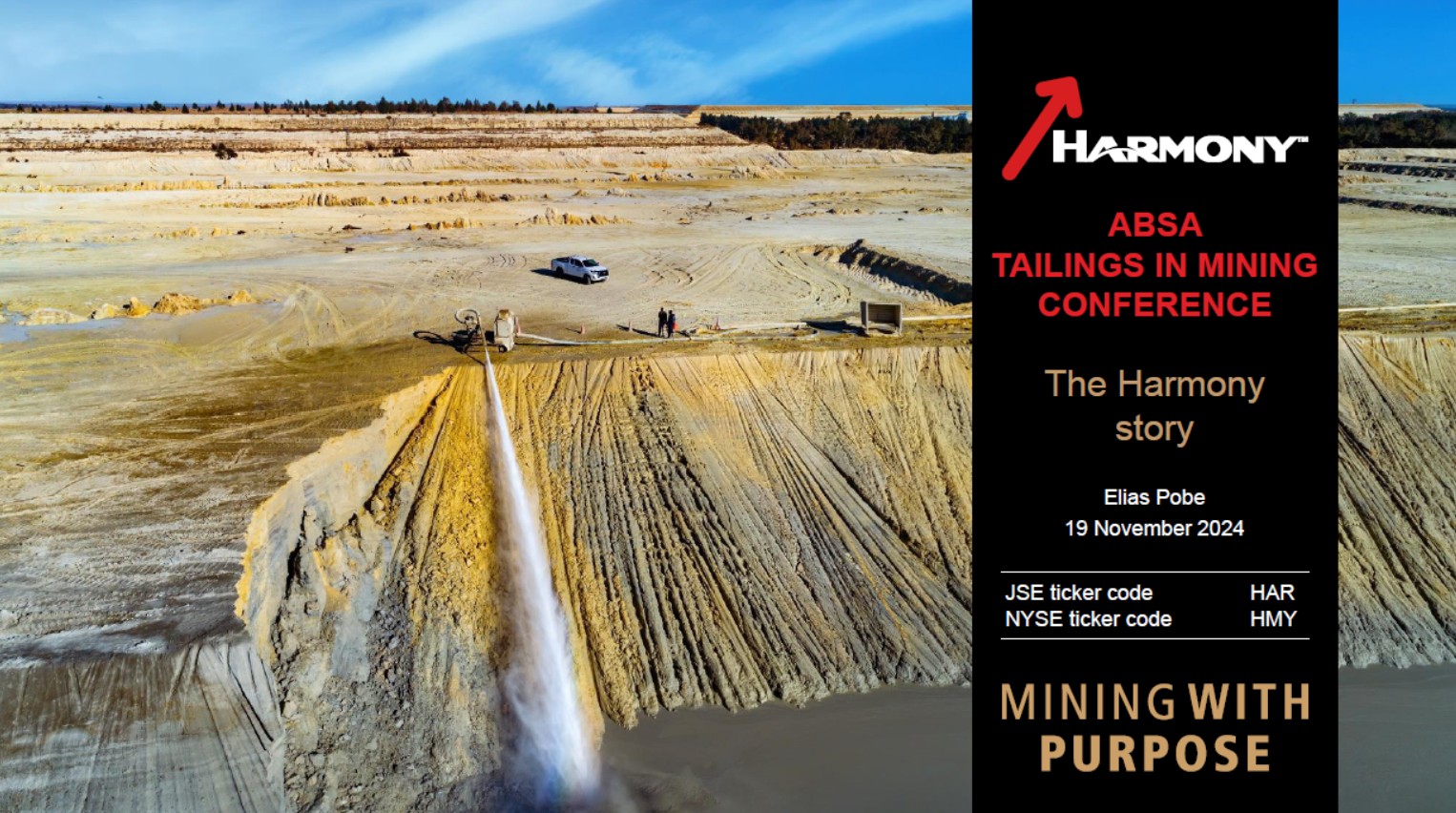 ABSA Tailings in Mining Conference - the Harmony story [thumbnail]