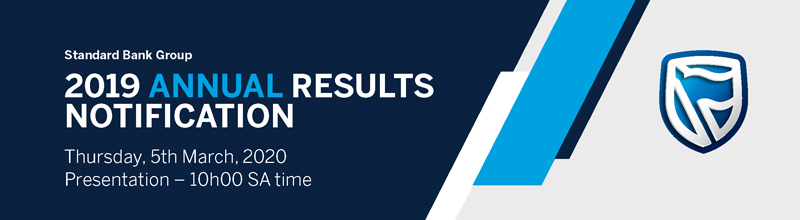 Notification Standard Bank Group 2019 Annual Results The Vault